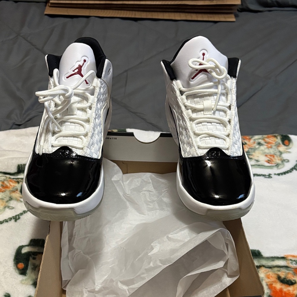Nike Black and White Sneakers with Red Accents